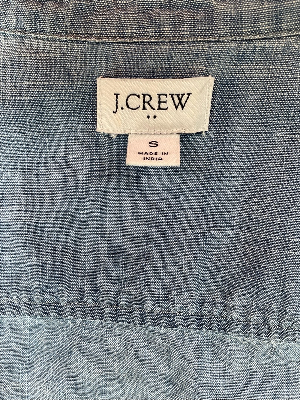 J. Crew Factory Chambray Shirt w/Jeweled Buttons - Picture 7 of 7